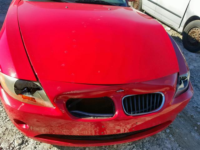 4USBT334X3LS45143 - 2003 BMW Z4 2.5 RED photo 7