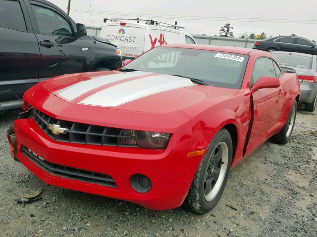 2G1FA1EV3A9194458 - 2010 CHEVROLET CAMARO LS RED photo 2