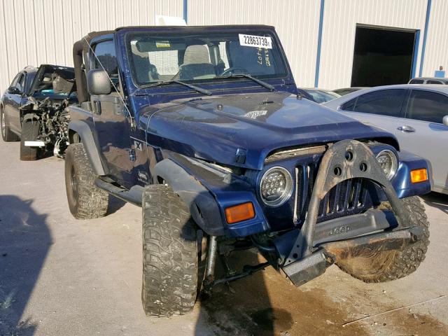 1J4FA39S45P311419 - 2005 JEEP WRANGLER X BLUE photo 1