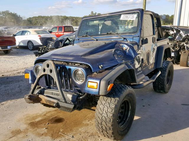 1J4FA39S45P311419 - 2005 JEEP WRANGLER X BLUE photo 2