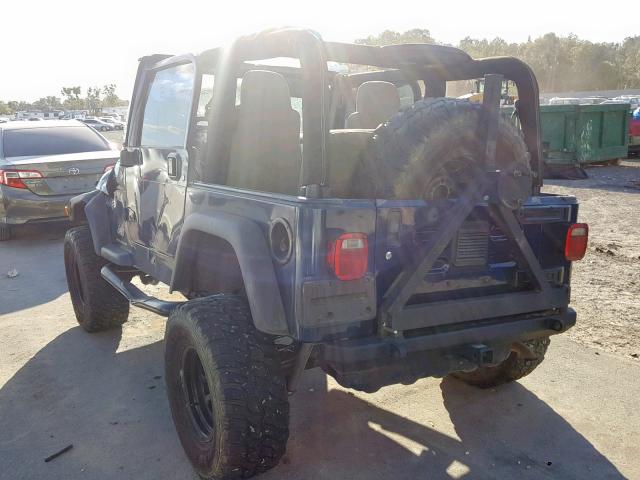 1J4FA39S45P311419 - 2005 JEEP WRANGLER X BLUE photo 3