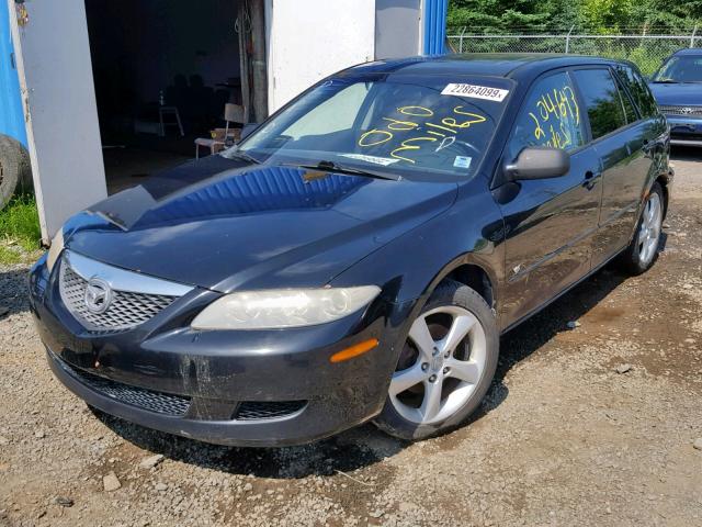 1YVHP82D445N56456 - 2004 MAZDA 6 S BLACK photo 2