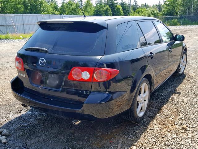 1YVHP82D445N56456 - 2004 MAZDA 6 S BLACK photo 4