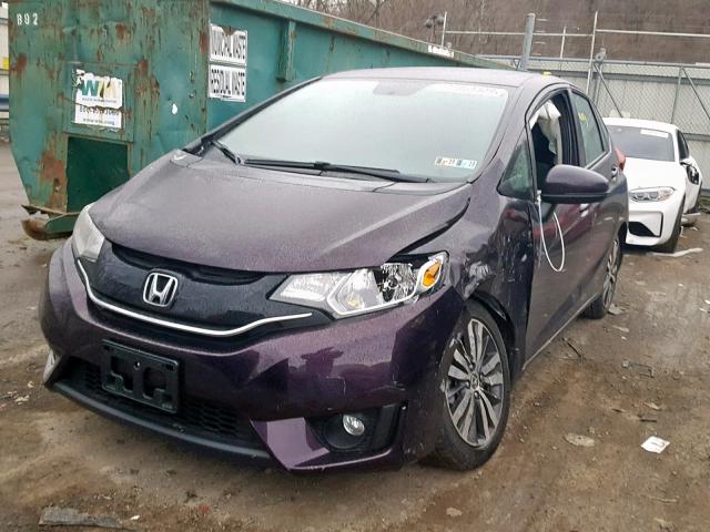 3HGGK5H8XFM765773 - 2015 HONDA FIT EX PURPLE photo 2