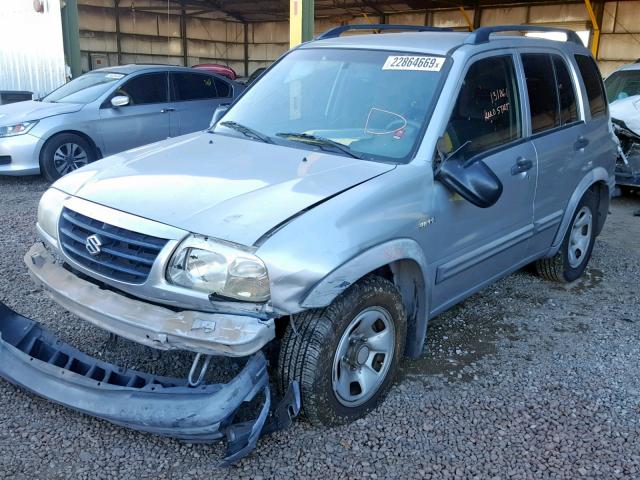 2S3TE62V346103700 - 2004 SUZUKI VITARA LX SILVER photo 2