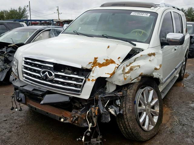 5N3AA08C78N908057 - 2008 INFINITI QX56 WHITE photo 2