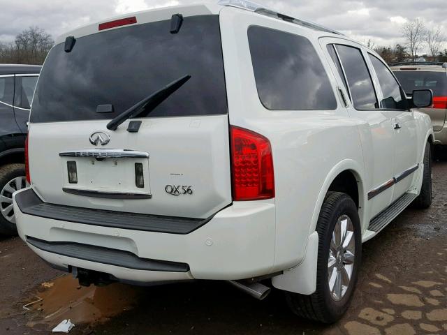 5N3AA08C78N908057 - 2008 INFINITI QX56 WHITE photo 4