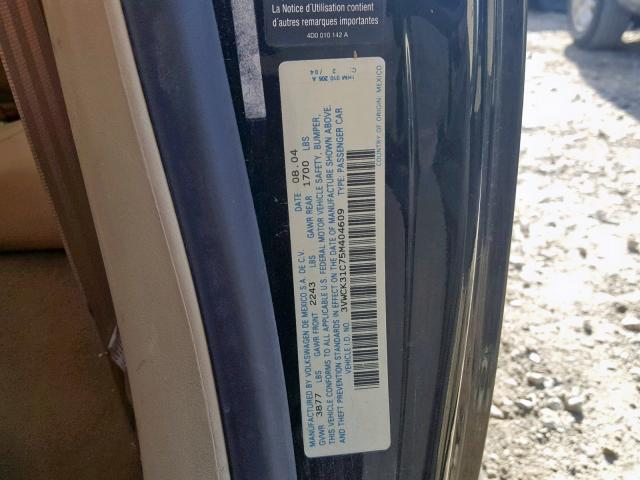 3VWCK31C75M404609 - 2005 VOLKSWAGEN NEW BEETLE Qara foto 10