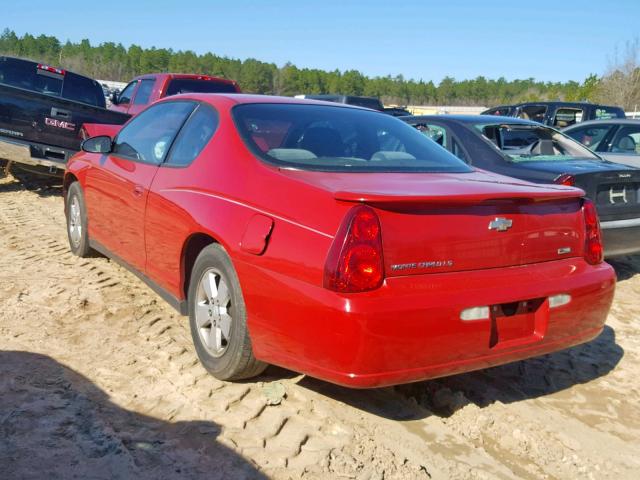 2G1WJ15K679372457 - 2007 CHEVROLET MONTE CARL RED photo 3