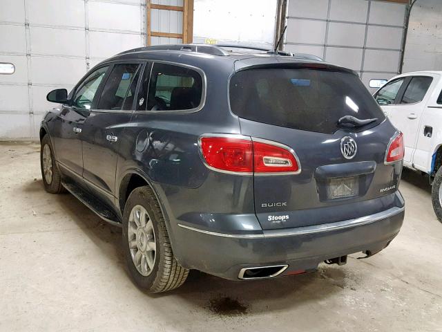 5GAKRBKD9EJ194458 - 2014 BUICK ENCLAVE GRAY photo 3
