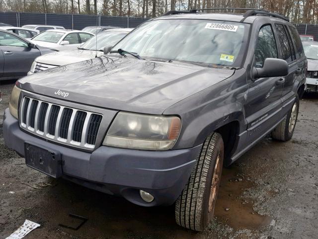 1J4GW48N54C405449 - 2004 JEEP GRAND CHER GRAY photo 2