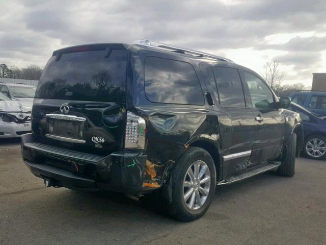 5N3AA08C08N914539 - 2008 INFINITI QX56 BLACK photo 4