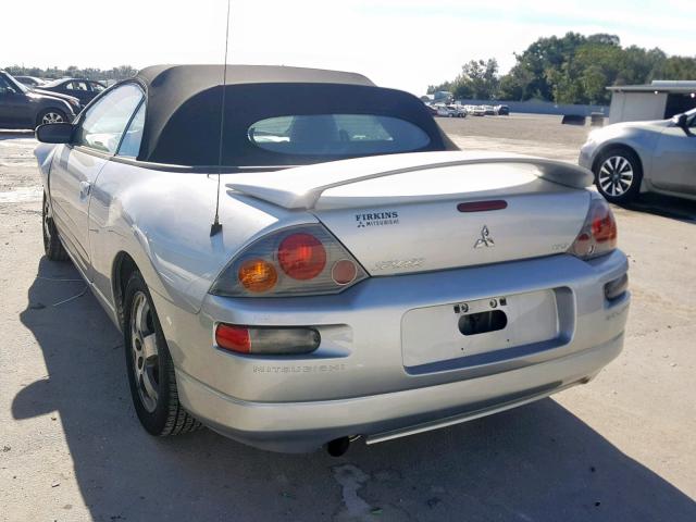 4A3AE45G73E073406 - 2003 MITSUBISHI ECLIPSE SP SILVER photo 3