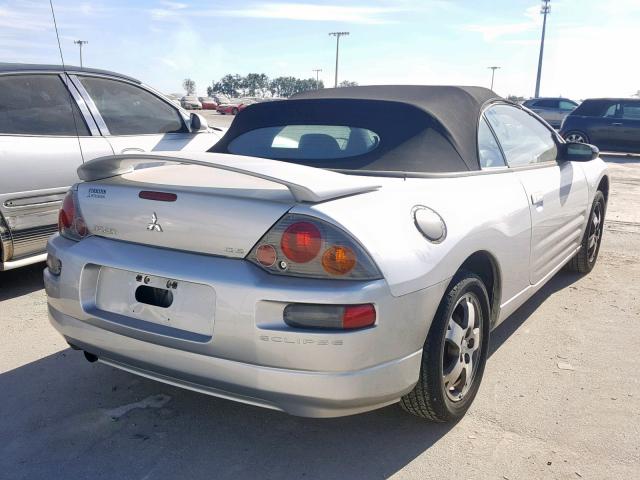 4A3AE45G73E073406 - 2003 MITSUBISHI ECLIPSE SP SILVER photo 4