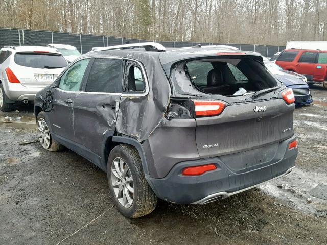 1C4PJMDX2JD527221 - 2018 JEEP CHEROKEE L GRAY photo 3