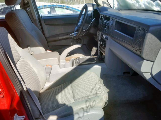 1J8HG48K86C342422 - 2006 JEEP COMMANDER Qırmızı foto 5