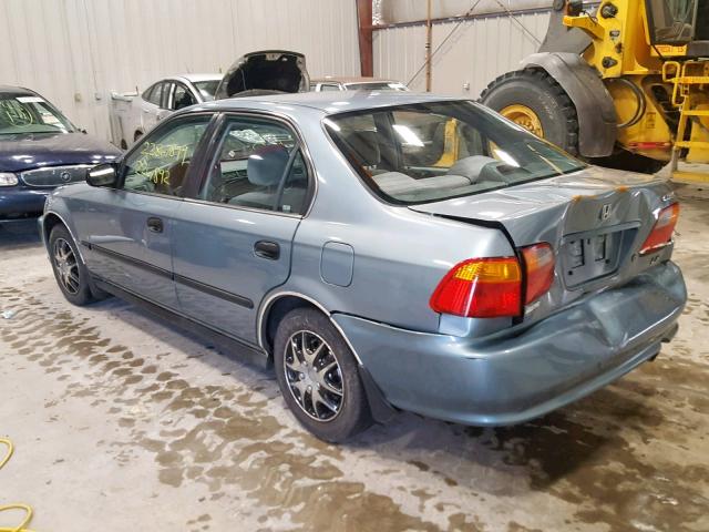 1HGEJ6678XL044798 - 1999 HONDA CIVIC LX 蓝色 照片 3