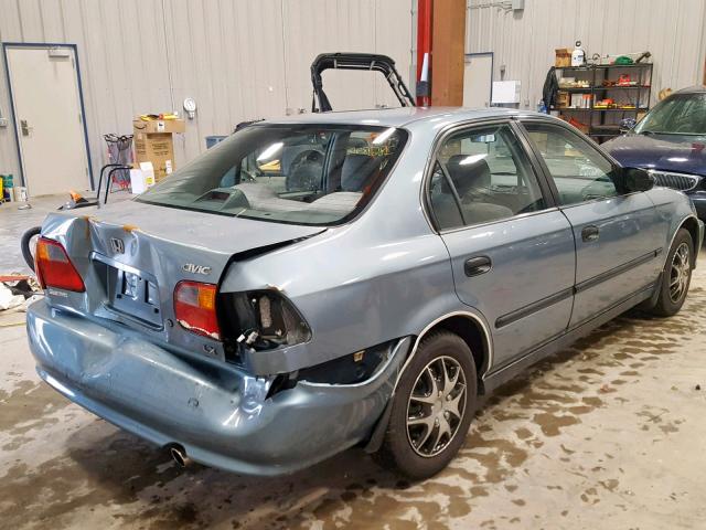 1HGEJ6678XL044798 - 1999 HONDA CIVIC LX 蓝色 照片 4