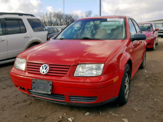 3VWSA29M3YM051750 - 2000 VOLKSWAGEN JETTA GLS RED photo 2