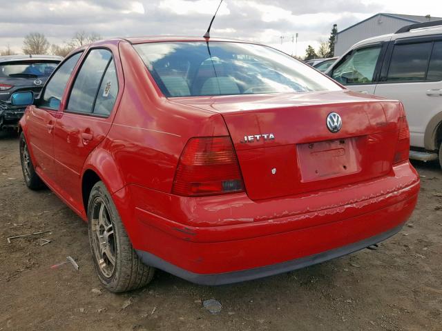 3VWSA29M3YM051750 - 2000 VOLKSWAGEN JETTA GLS RED photo 3