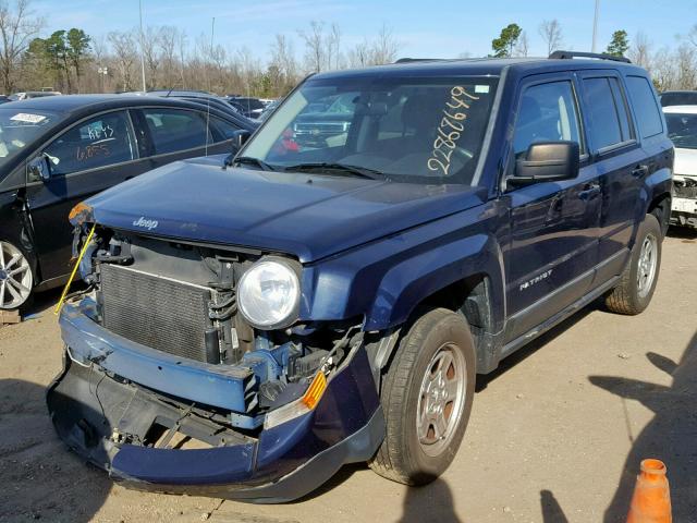 1C4NJRBB7CD672379 - 2012 JEEP PATRIOT SP BLUE photo 2