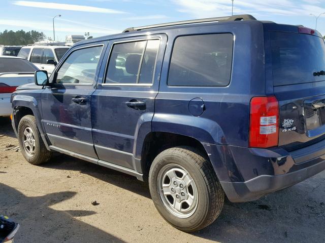 1C4NJRBB7CD672379 - 2012 JEEP PATRIOT SP BLUE photo 3