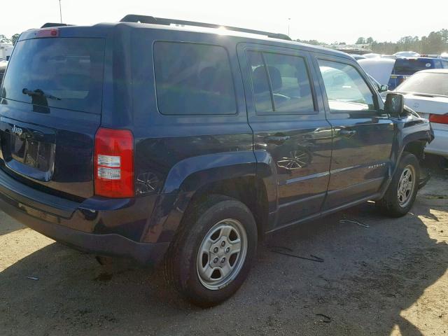 1C4NJRBB7CD672379 - 2012 JEEP PATRIOT SP BLUE photo 4