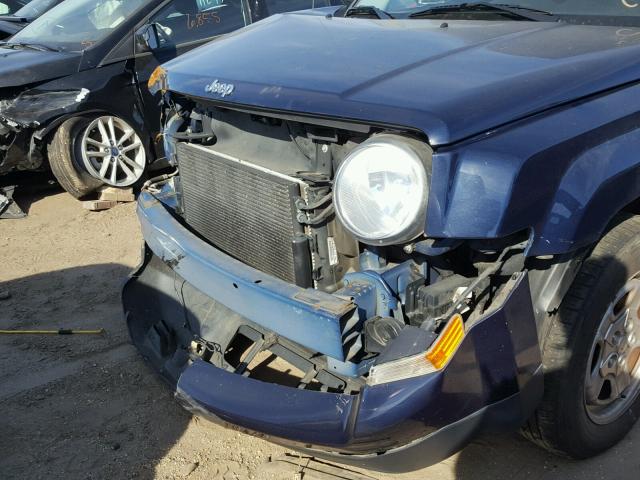 1C4NJRBB7CD672379 - 2012 JEEP PATRIOT SP BLUE photo 9