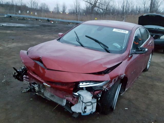 1G1ZE5STXHF155198 - 2017 CHEVROLET MALIBU LT 红色 照片 2