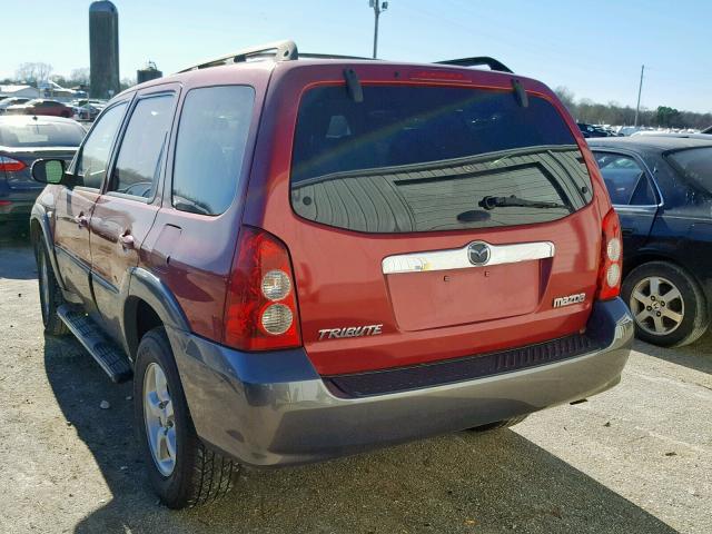 4F2CZ04186KM21032 - 2006 MAZDA TRIBUTE S MAROON photo 3