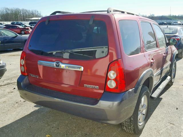 4F2CZ04186KM21032 - 2006 MAZDA TRIBUTE S MAROON photo 4