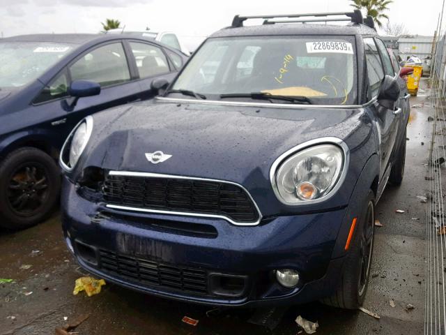 WMWZC5C57BWH99410 - 2011 MINI COOPER S C BLUE photo 2