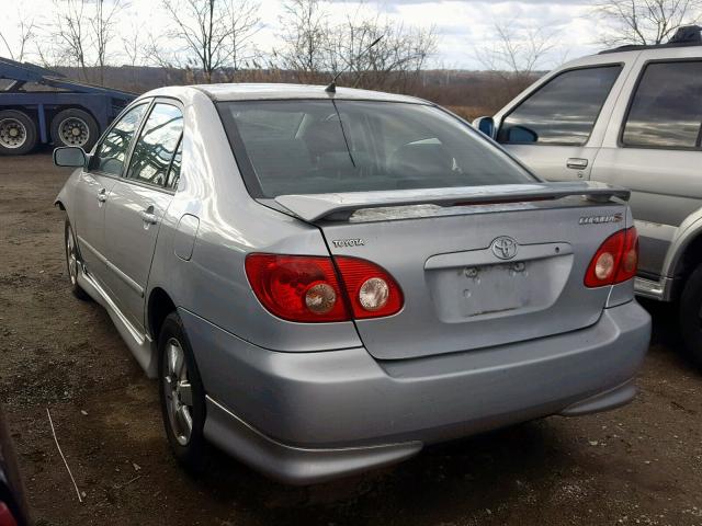 2T1BR32E65C450094 - 2005 TOYOTA COROLLA CE SILVER photo 3