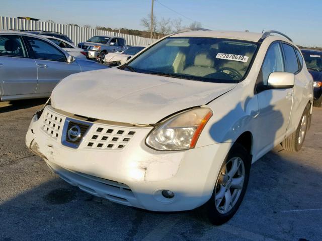 JN8AS58T59W320133 - 2009 NISSAN ROGUE S WHITE photo 2