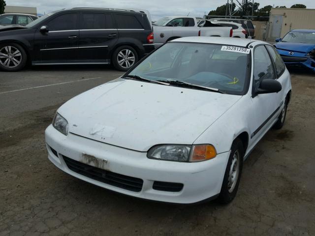 2HGEH2459NH500775 - 1992 HONDA CIVIC DX WHITE photo 2