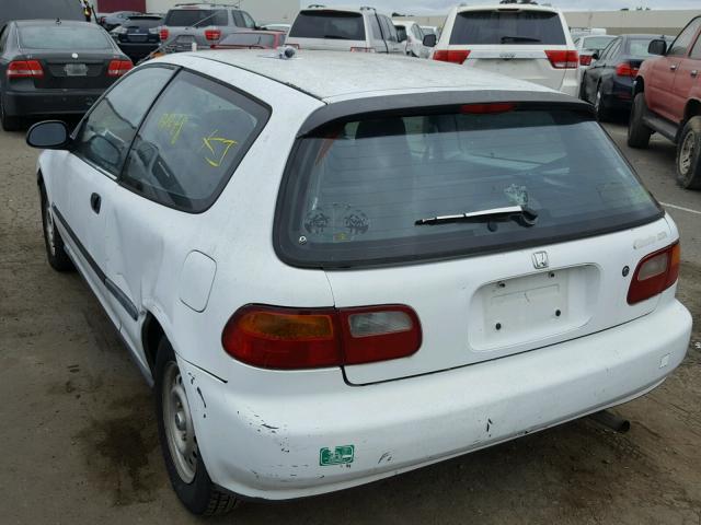 2HGEH2459NH500775 - 1992 HONDA CIVIC DX WHITE photo 3