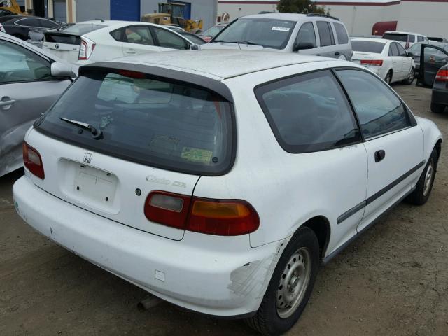 2HGEH2459NH500775 - 1992 HONDA CIVIC DX WHITE photo 4