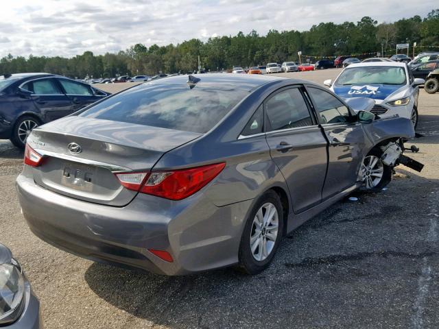 5NPEB4AC0EH849376 - 2014 HYUNDAI SONATA GLS GRAY photo 4