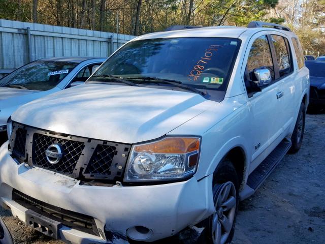 5N1AA08D09N602336 - 2009 NISSAN ARMADA SE WHITE photo 2