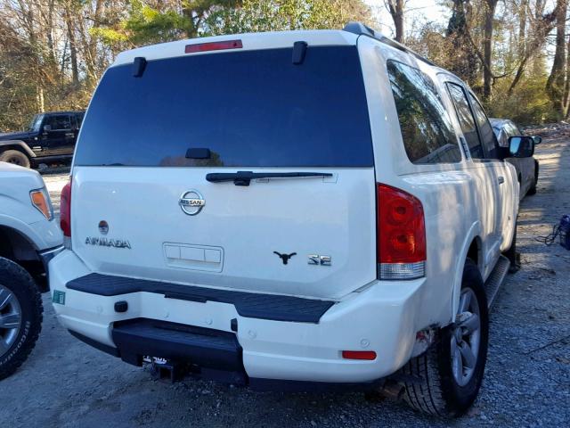 5N1AA08D09N602336 - 2009 NISSAN ARMADA SE WHITE photo 4