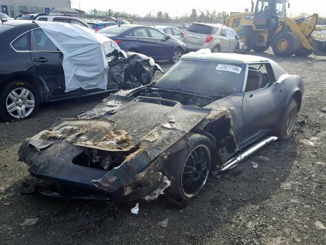 1Z37J4S429074 - 1974 CHEVROLET CORVETTE BLUE photo 2