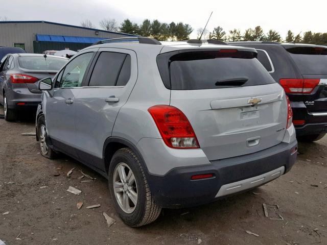 3GNCJLSB9GL159999 - 2016 CHEVROLET TRAX 1LT SILVER photo 3