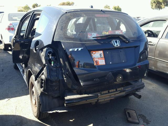 JHMGE88219S007477 - 2009 HONDA FIT BLACK photo 3