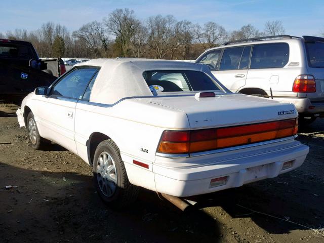 1C3EU4531SF592369 - 1995 CHRYSLER LEBARON GT WHITE photo 3