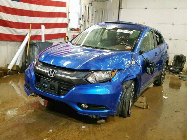 3CZRU6H50JM725959 - 2018 HONDA HR-V EX BLUE photo 2