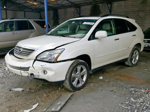 JTJHW31U882055975 - 2008 LEXUS RX 400H WHITE photo 2