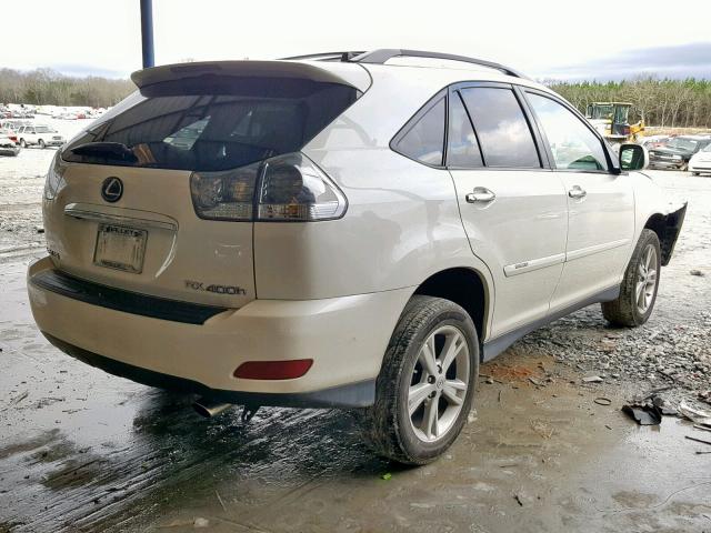 JTJHW31U882055975 - 2008 LEXUS RX 400H WHITE photo 4