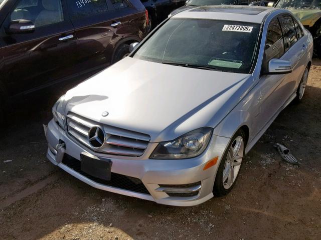 WDDGF4HB0CA620989 - 2012 MERCEDES-BENZ C 250 SILVER photo 2