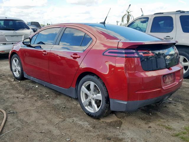 1G1RA6E47CU121097 - 2012 CHEVROLET VOLT წითელი ფოტო 3