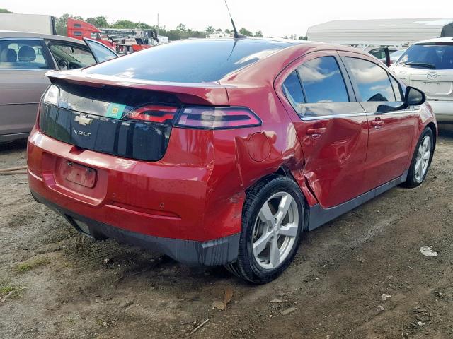 1G1RA6E47CU121097 - 2012 CHEVROLET VOLT წითელი ფოტო 4